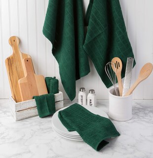 Foto 6 | Juego De Paños De Cocina Dii Basic Terry Collection, Verde Oscuro, 4 Piezas - Venta Internacional.