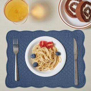 Foto 4 | Placemats Hombys - Juego De 6 Unidades Acolchadas (100% Algodón, 33 X 45 Cm), Color Azul - Venta Internacional.