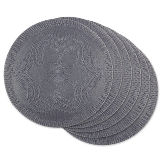 Foto 1 | Juego De Manteles Individuales Dii Woven Collection, Redondos, Trenzados, Florales, Gris - Venta Internacional.