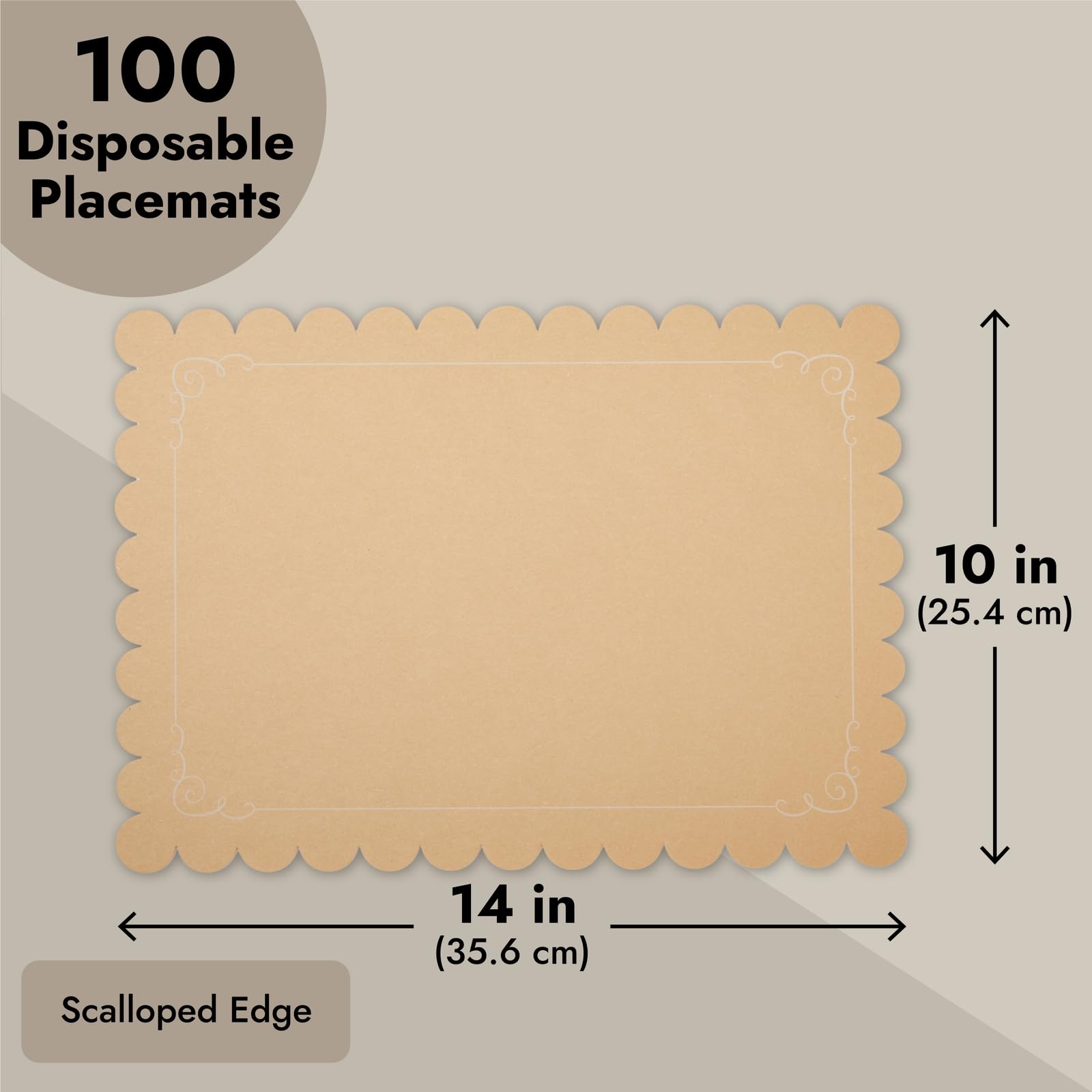 Foto 5 pulgar | Manteles Individuales de Papel Kraft Juvale Desechables 100 Piezas - Venta Internacional