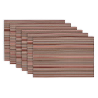 Foto 1 | Placemat Design Imports Micro Stripe Tango Red, Juego De 6 - Venta Internacional.