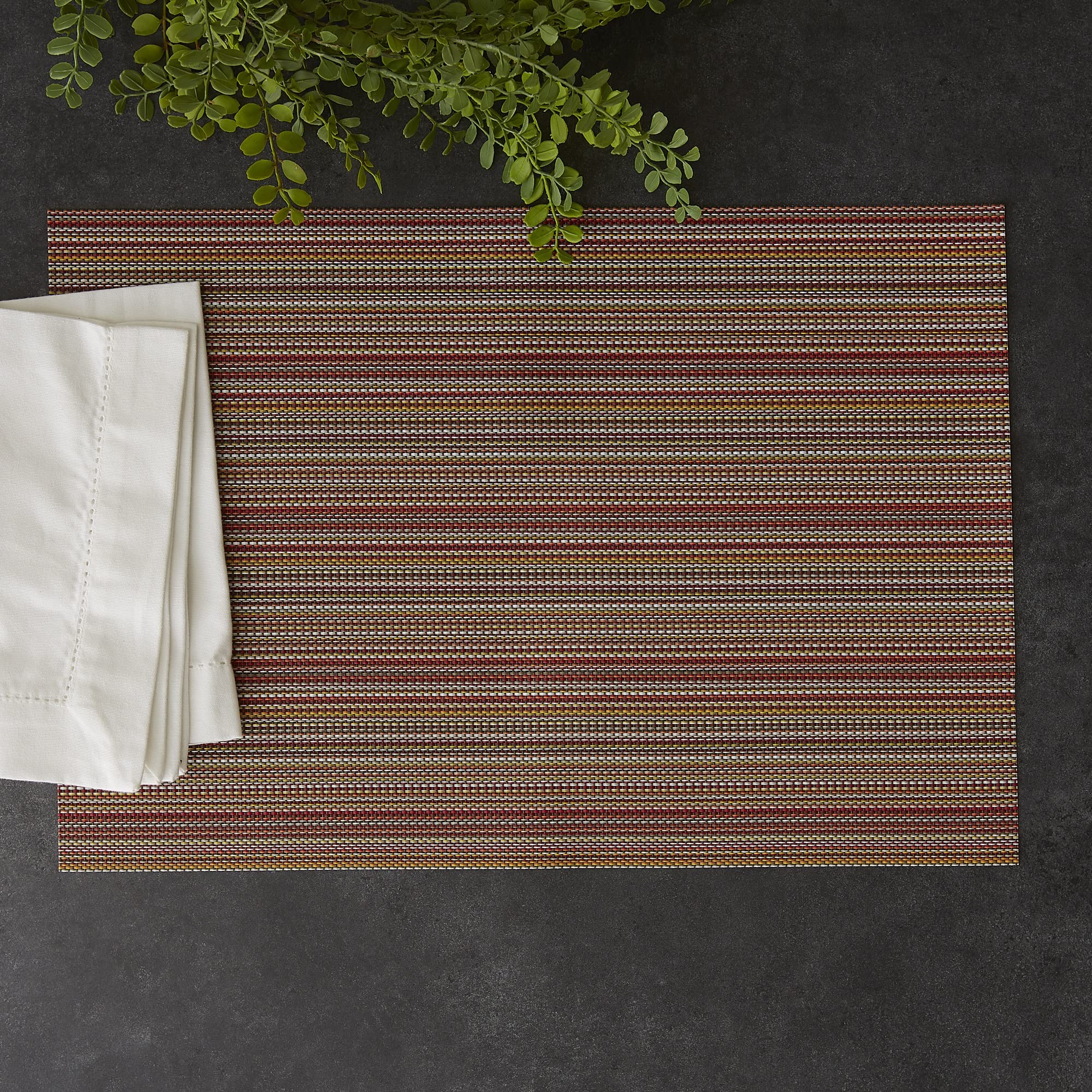 Foto 4 pulgar | Placemat Design Imports Micro Stripe Tango Red, Juego De 6 - Venta Internacional.