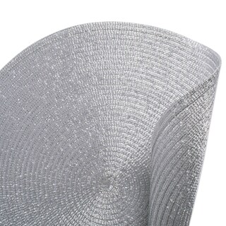 Foto 4 | Colección De Manteles Individuales Tejidos Placemat Dii, Redondos Metálicos, Plateados - Venta Internacional.