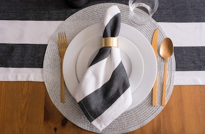 Foto 6 | Colección De Manteles Individuales Tejidos Placemat Dii, Redondos Metálicos, Plateados - Venta Internacional.