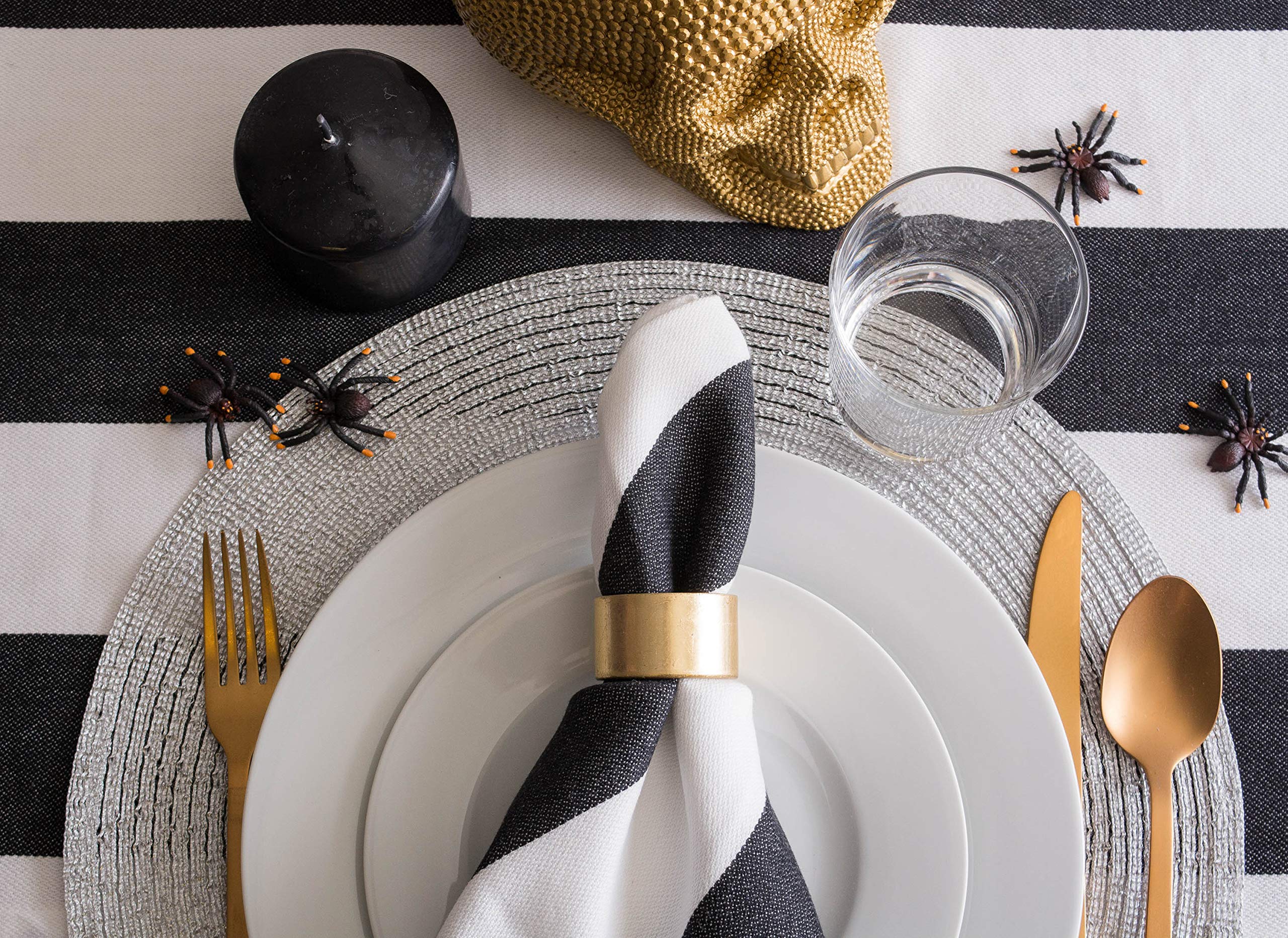 Foto 7 | Colección De Manteles Individuales Tejidos Placemat Dii, Redondos Metálicos, Plateados - Venta Internacional.