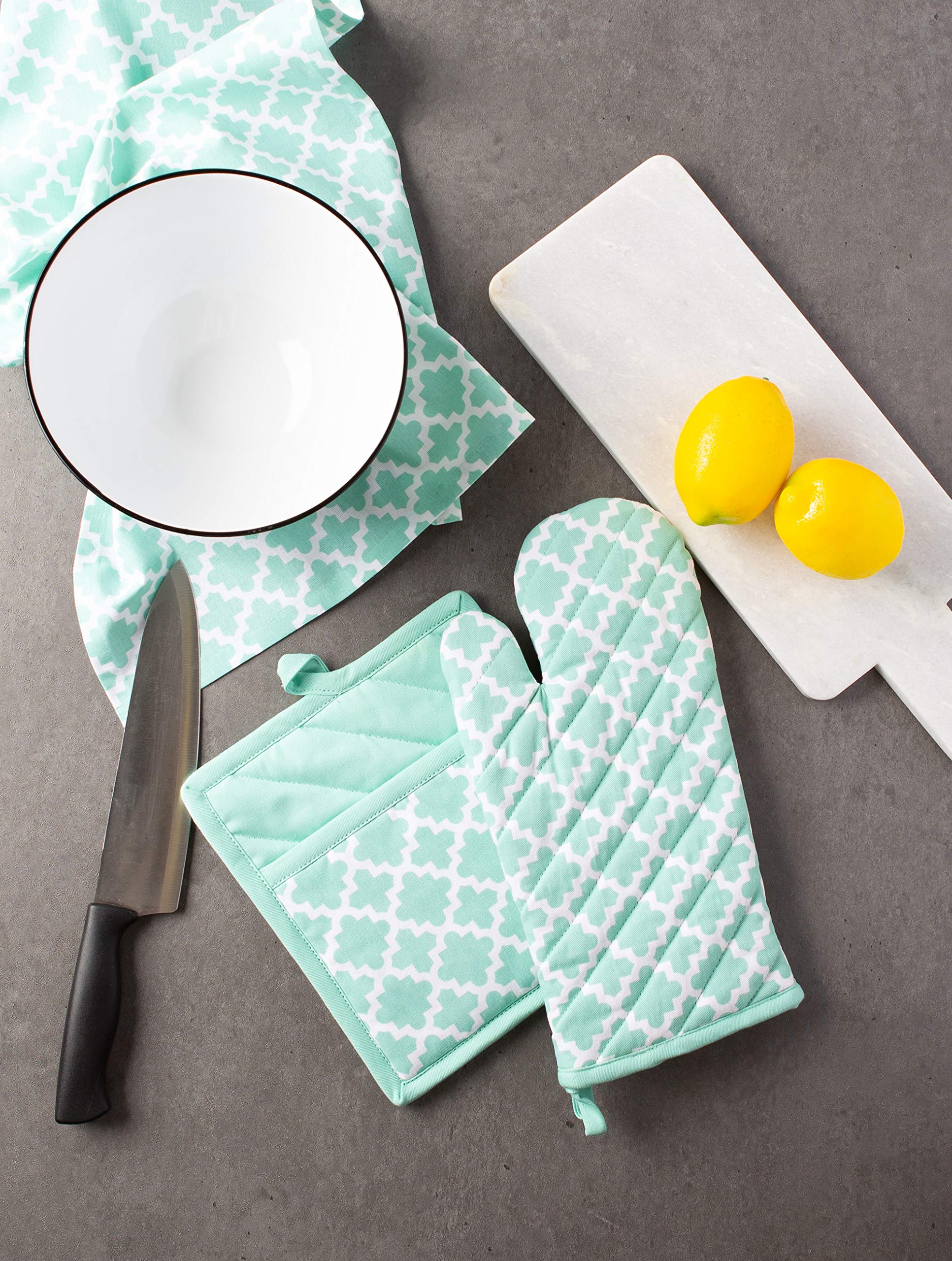 Foto 7 pulgar | Juego De Paños De Cocina Dii Lattice Basics Collection Aqua (2 Piezas) - Venta Internacional.