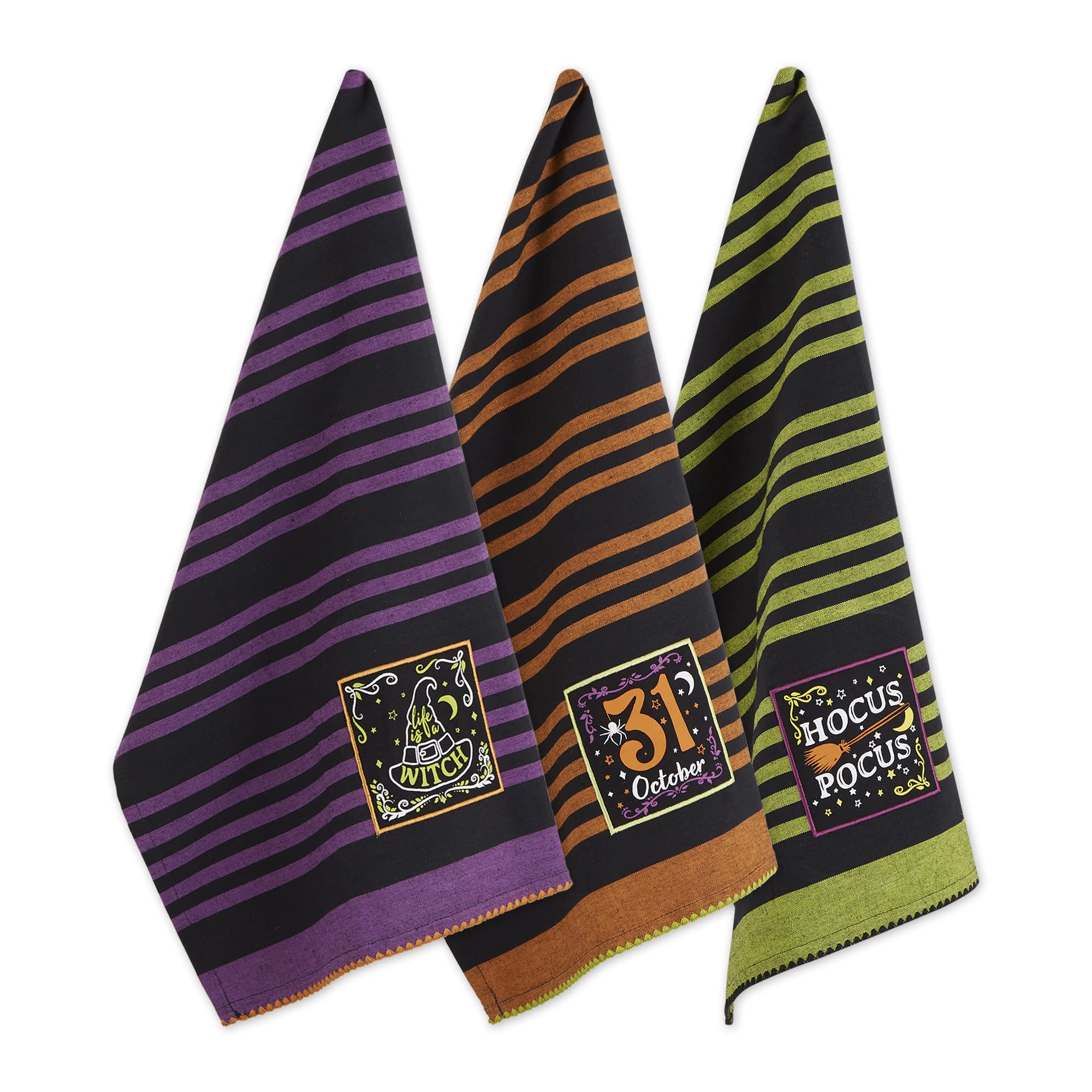Juego De Paños De Cocina Dii Witchful Thinking Halloween, 3 Piezas - Venta Internacional.