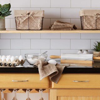 Foto 4 | Juego De Paños De Cocina Dii Basic Terry Collection Solid Windowpane 6p - Venta Internacional.