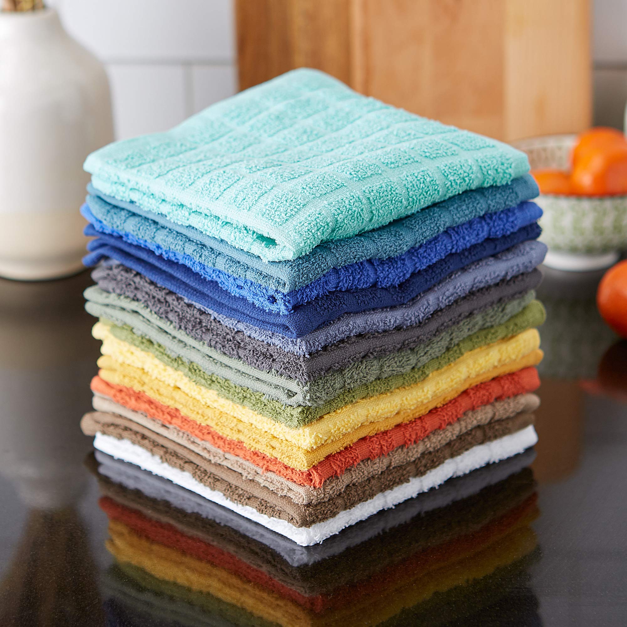 Foto 6 | Juego De Paños De Cocina Dii Basic Terry Collection Solid Windowpane 6p - Venta Internacional.