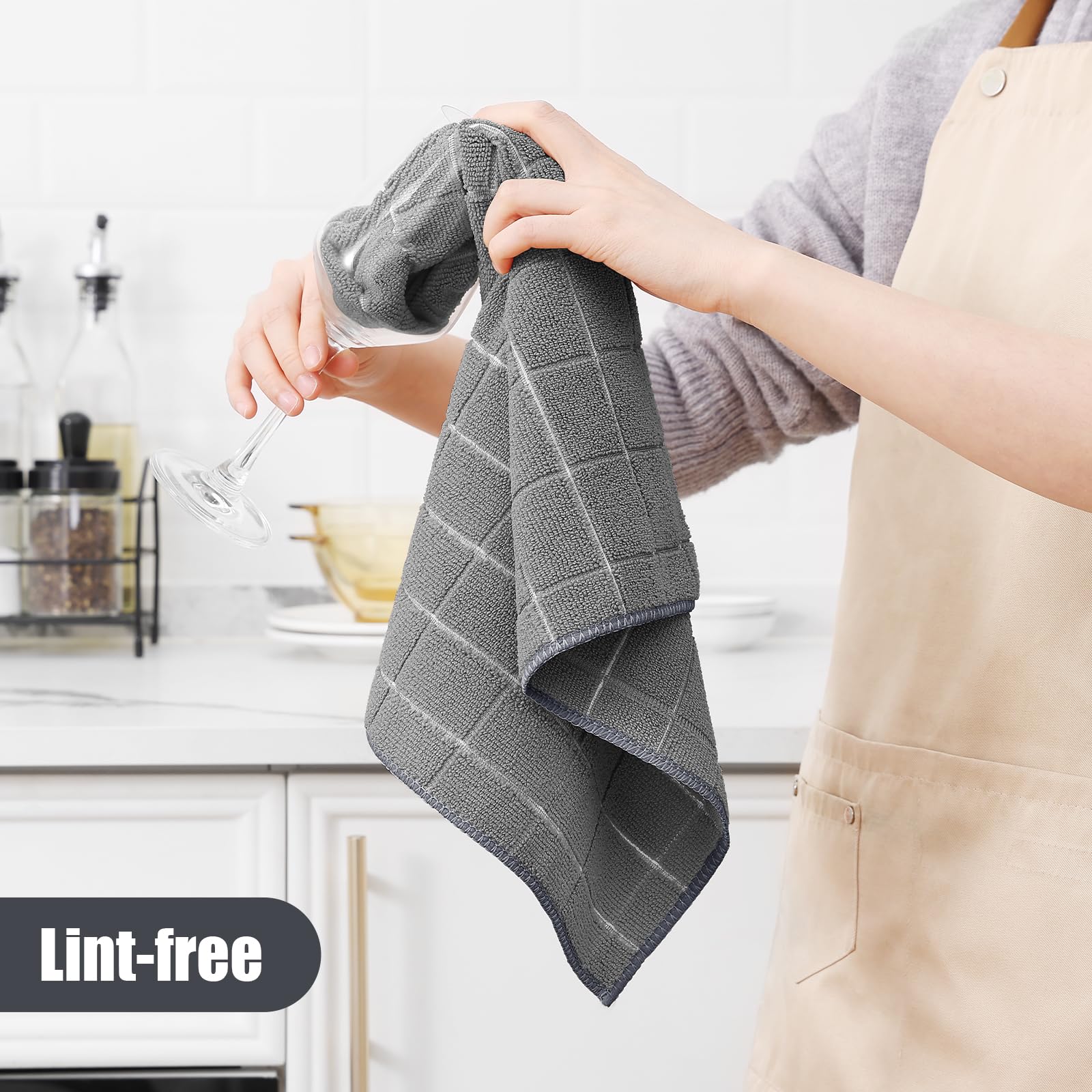 Foto 4 | Juego De Paños De Cocina Y Paños De Cocina De Microfibra Homaxy  Paquete De 12 - Venta Internacional.