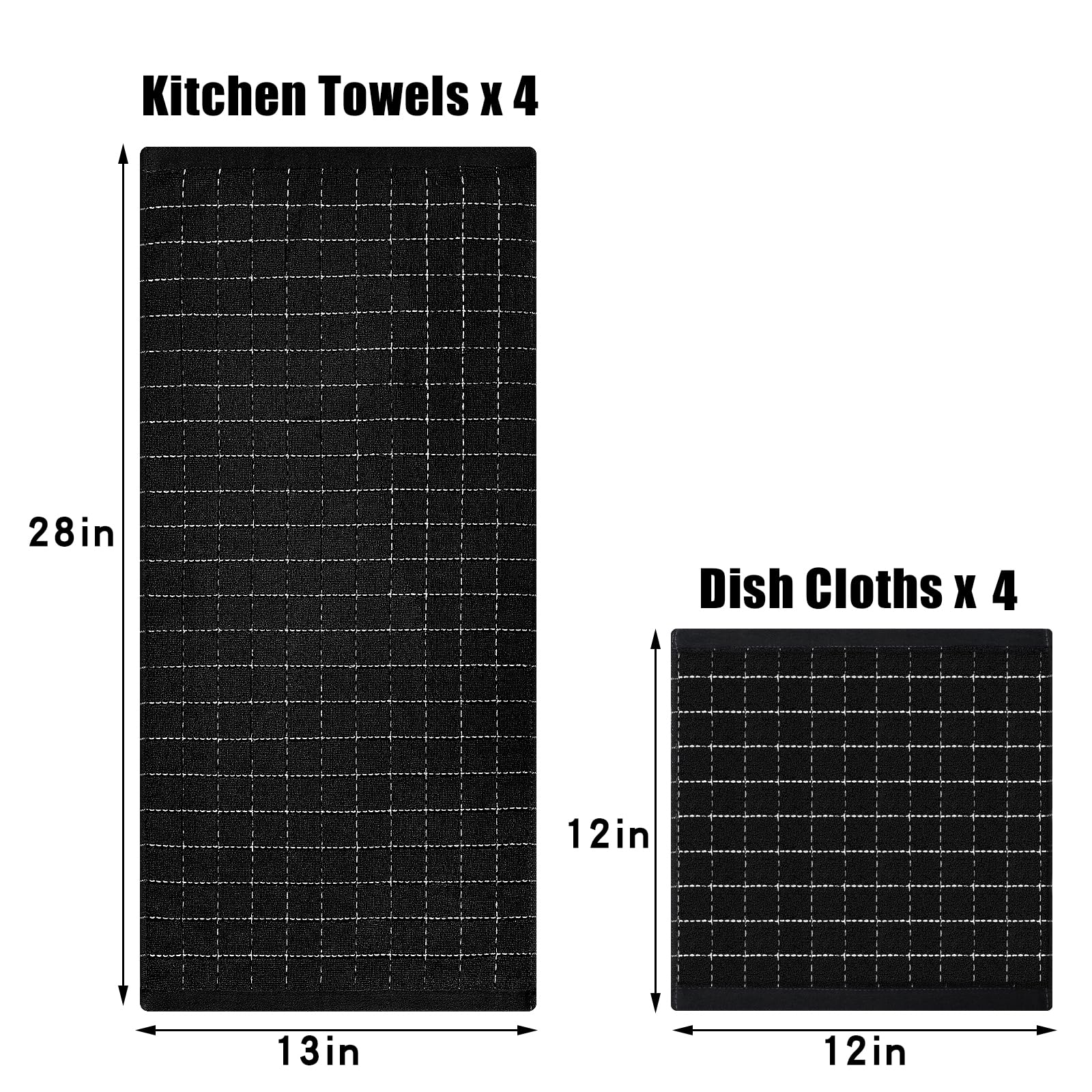 Foto 5 pulgar | Juego De Toallas De Cocina Y Paños De Cocina Homaxy Cotton  Paquete De 8 - Venta Internacional.