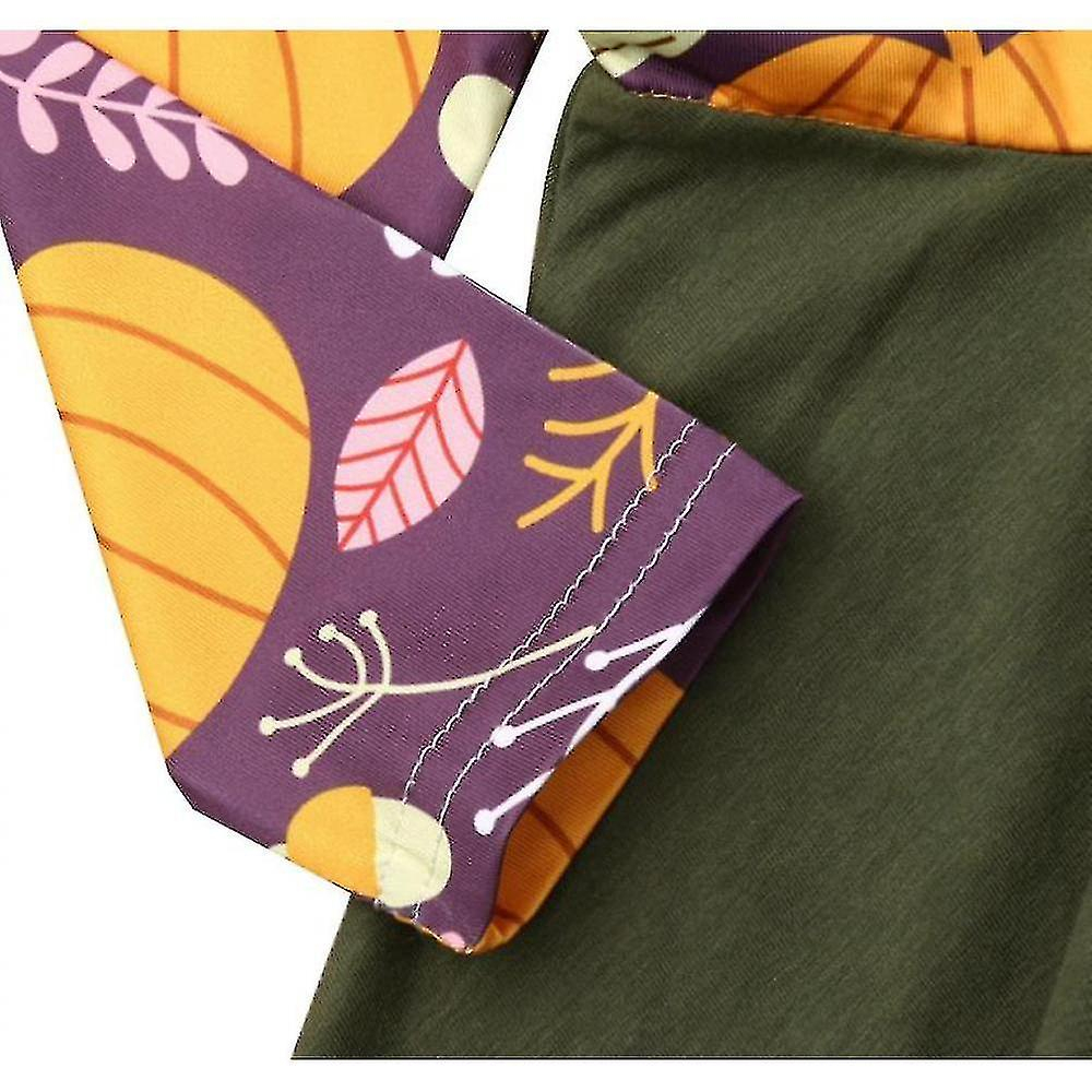 Foto 6 pulgar | Vestido Huoguo Halloween Con Forma De Calabaza De Manga Larga Para Niñas  120 Cm - Venta Internacional.