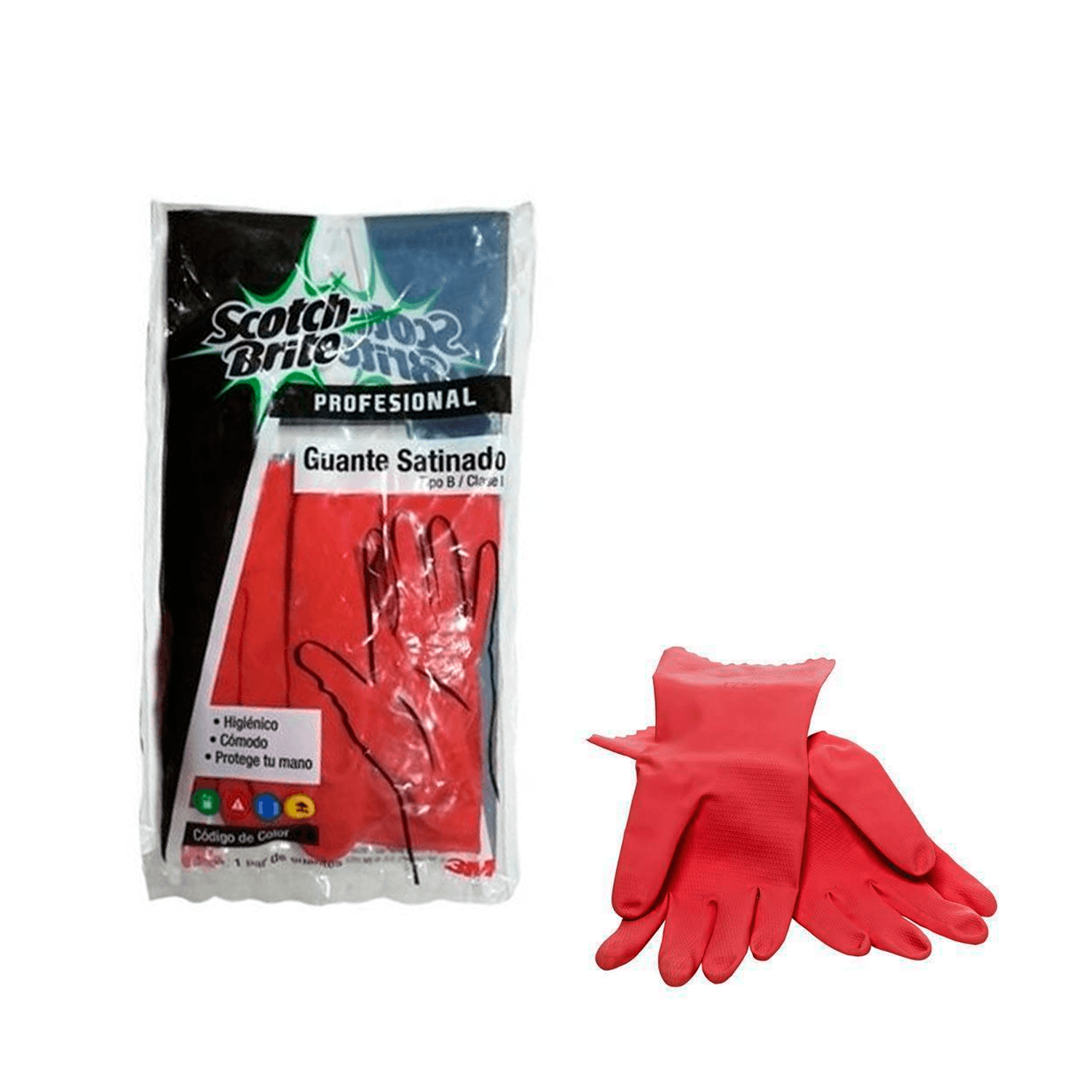 Guantes 3M Satinados Rojos Medianos