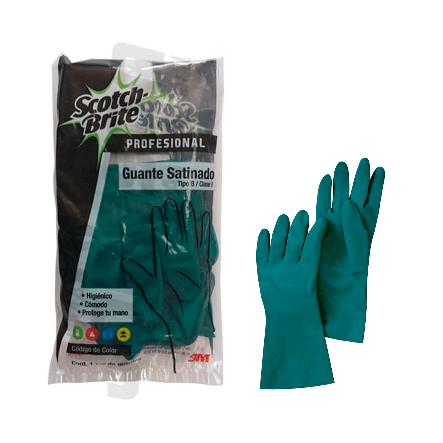 Guantes 3M Satinados Verdes G