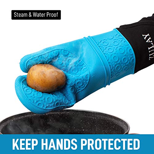 Foto 7 pulgar | Guantes de Horno Zulay Kitchen de Silicona - Empuñadura Antideslizante color Azul - Venta Internacional