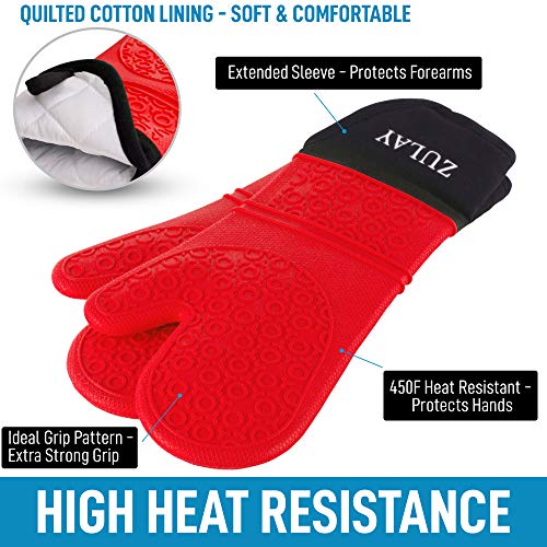 Foto 3 pulgar | Guantes de Horno Zulay Kitchen Largos Resistentes Al Calor - Venta Internacional