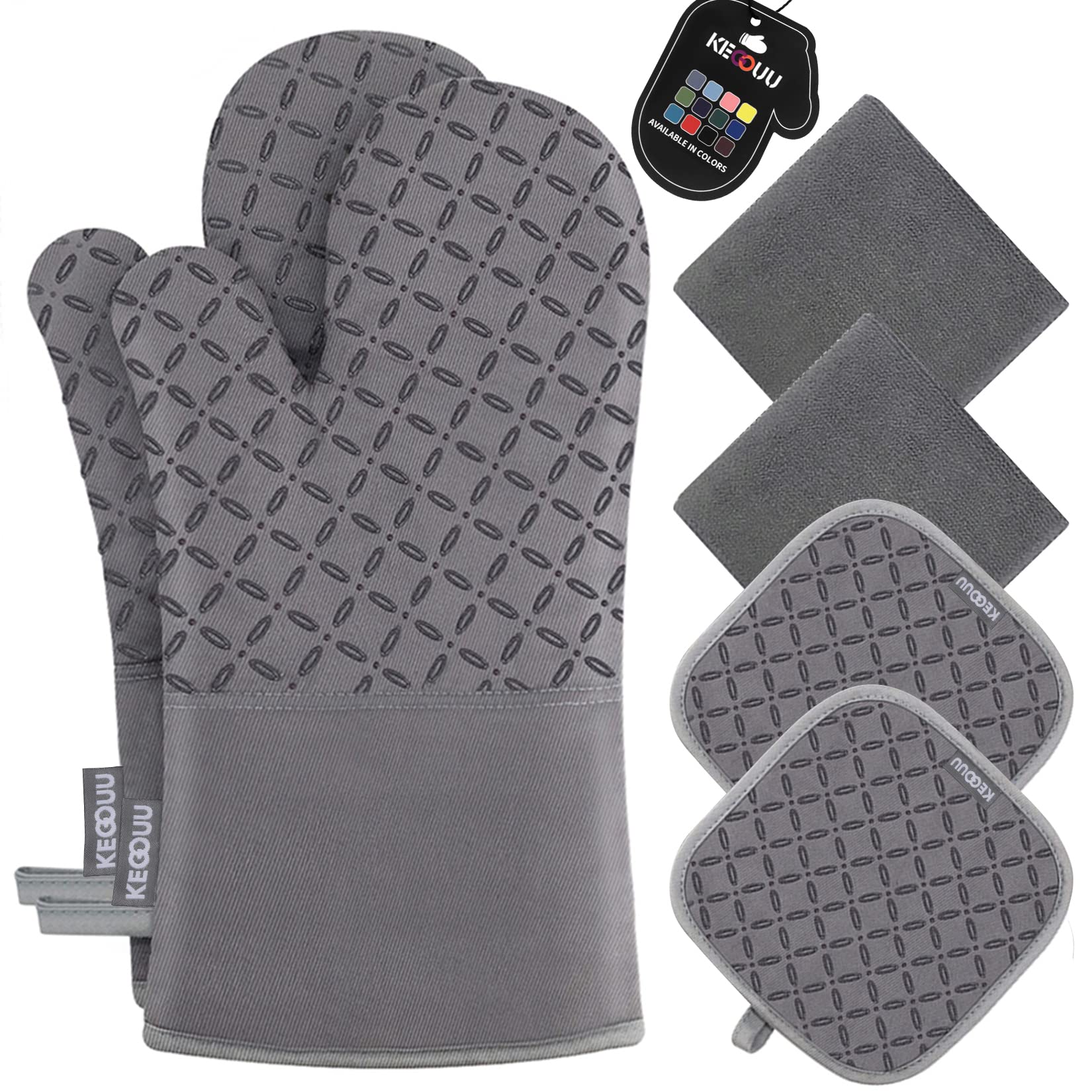 Foto 2 pulgar | Juego de Accesorios de Cocina Kegouu: Guantes de Horno y Soportes para Ollas - Venta Internacional