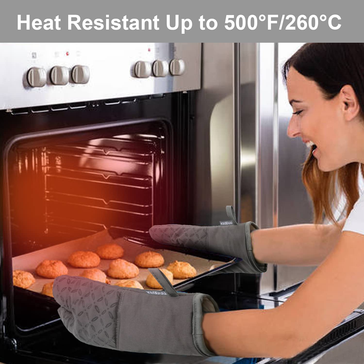 Foto 7 pulgar | Juego de Accesorios de Cocina Kegouu: Guantes de Horno y Soportes para Ollas - Venta Internacional