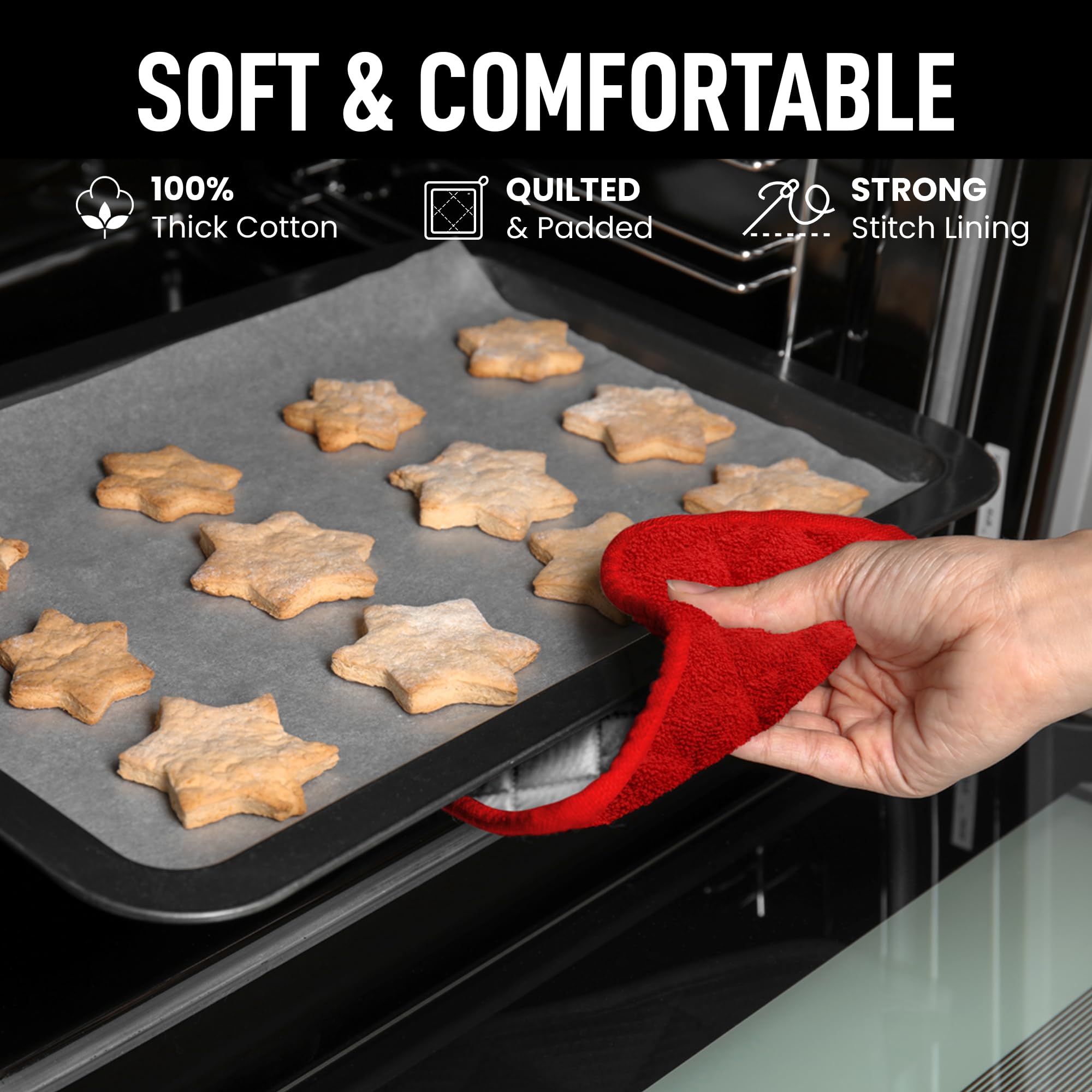 Foto 4 | Soportes Para Ollas Zulay Kitchen, 3 Unidades, De Algodón Resistente Al Calor - Venta Internacional.