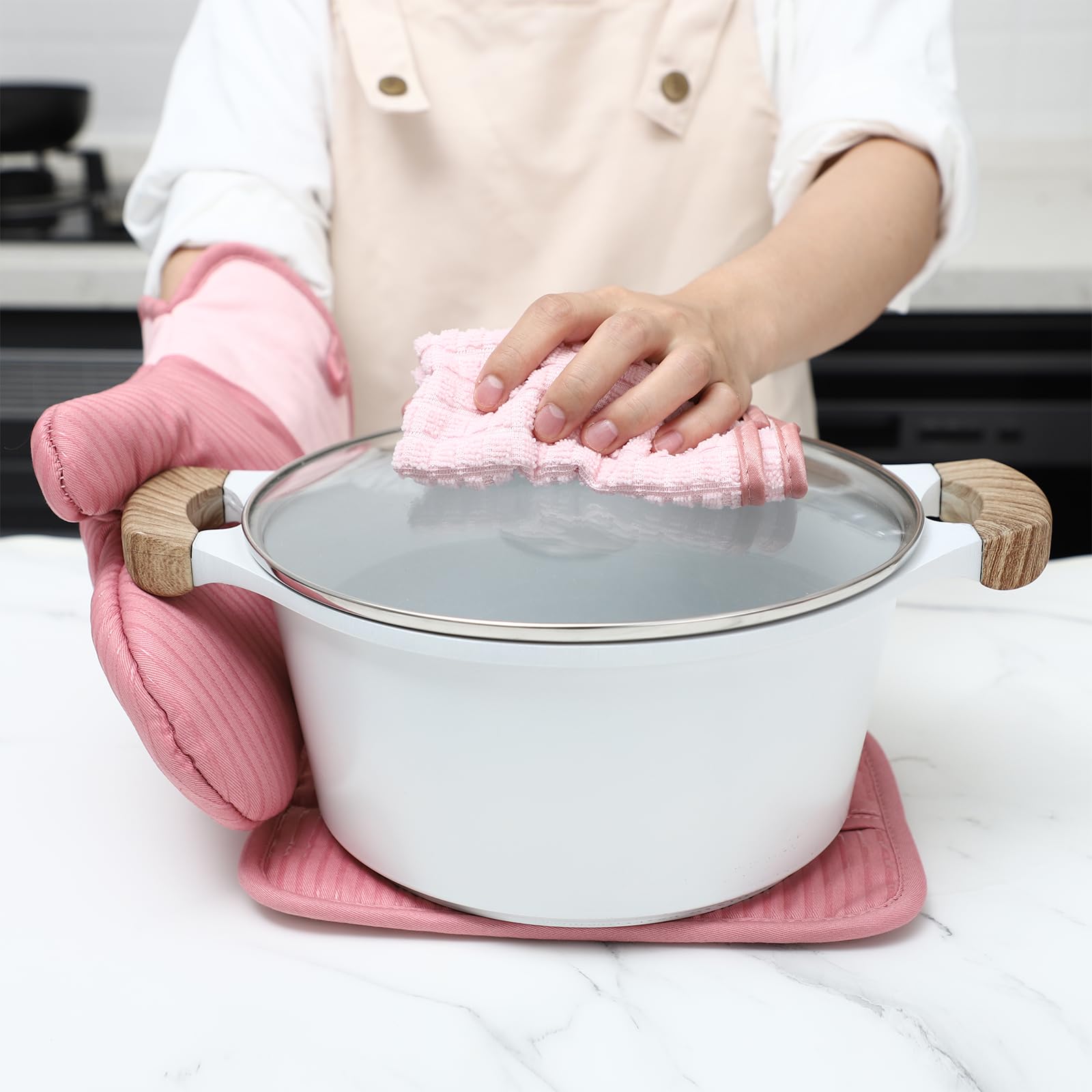 Foto 4 | Juego De Guantes De Cocina Y Soportes Para Ollas Cook With Color, 6 Piezas - Venta Internacional.