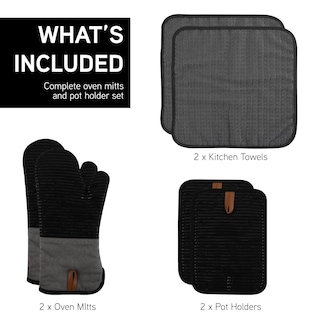 Foto 3 | Juego De Guantes De Cocina Y Soportes Para Ollas Cook With Color, 6 Piezas - Venta Internacional.