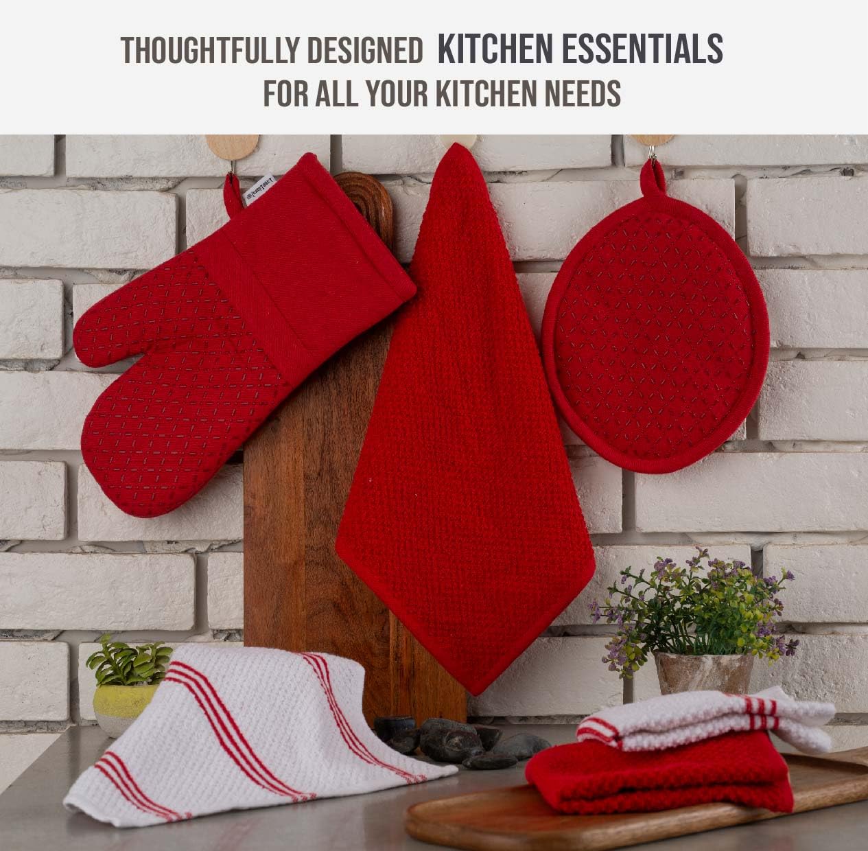 Foto 4 pulgar | Juego De Ropa De Cocina Lane Linen De 16 Piezas Con Toallas, Paños Y Soportes - Venta Internacional.