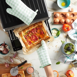 Foto 5 | Juego De 2 Guantes De Cocina Kitchenaid, Algodón A Cuadros Y Pistacho - Venta Internacional.