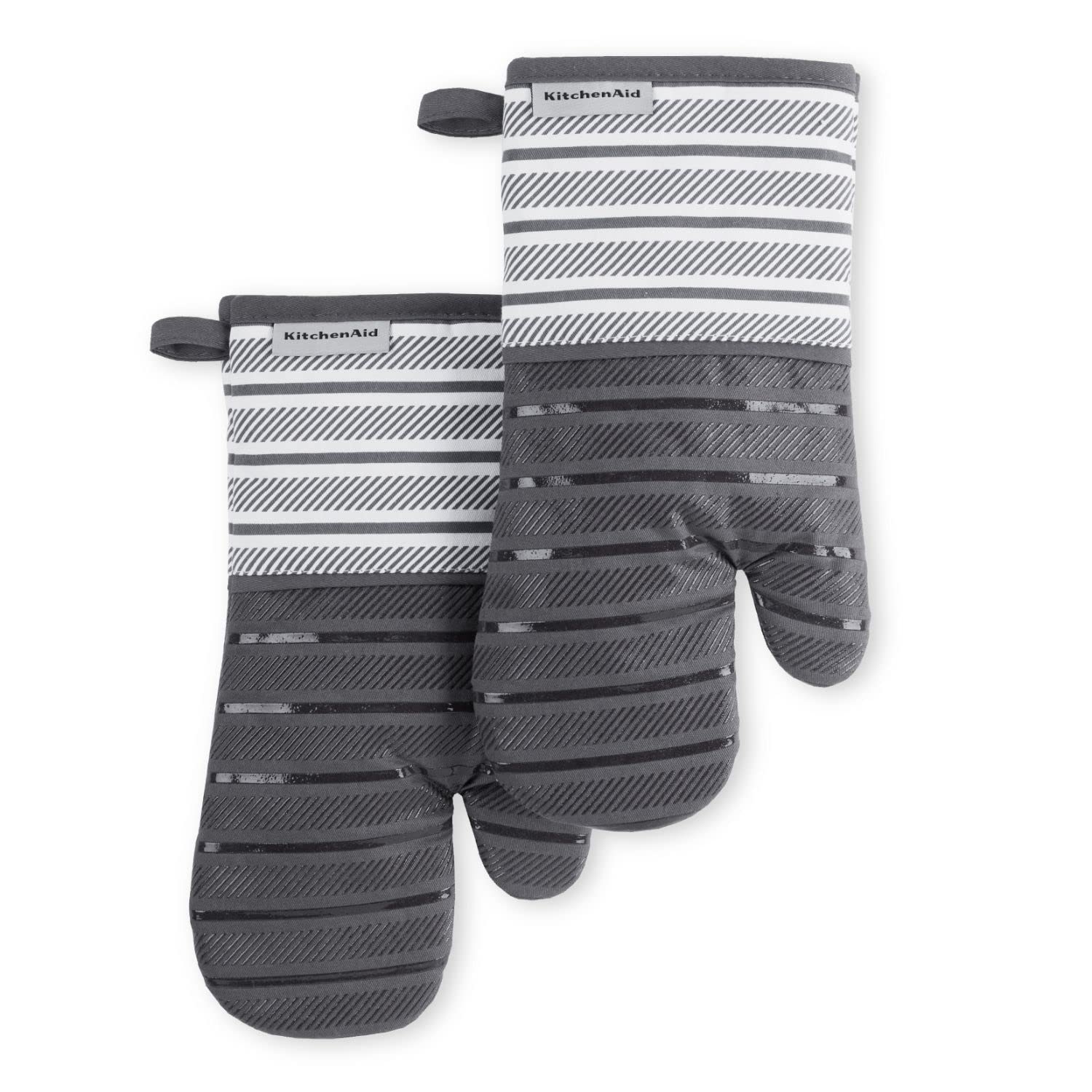 Foto 2 pulgar | Juego De 2 Guantes De Cocina Kitchenaid Albany, Gris Antracita, 18 X 33 Cm - Venta Internacional.