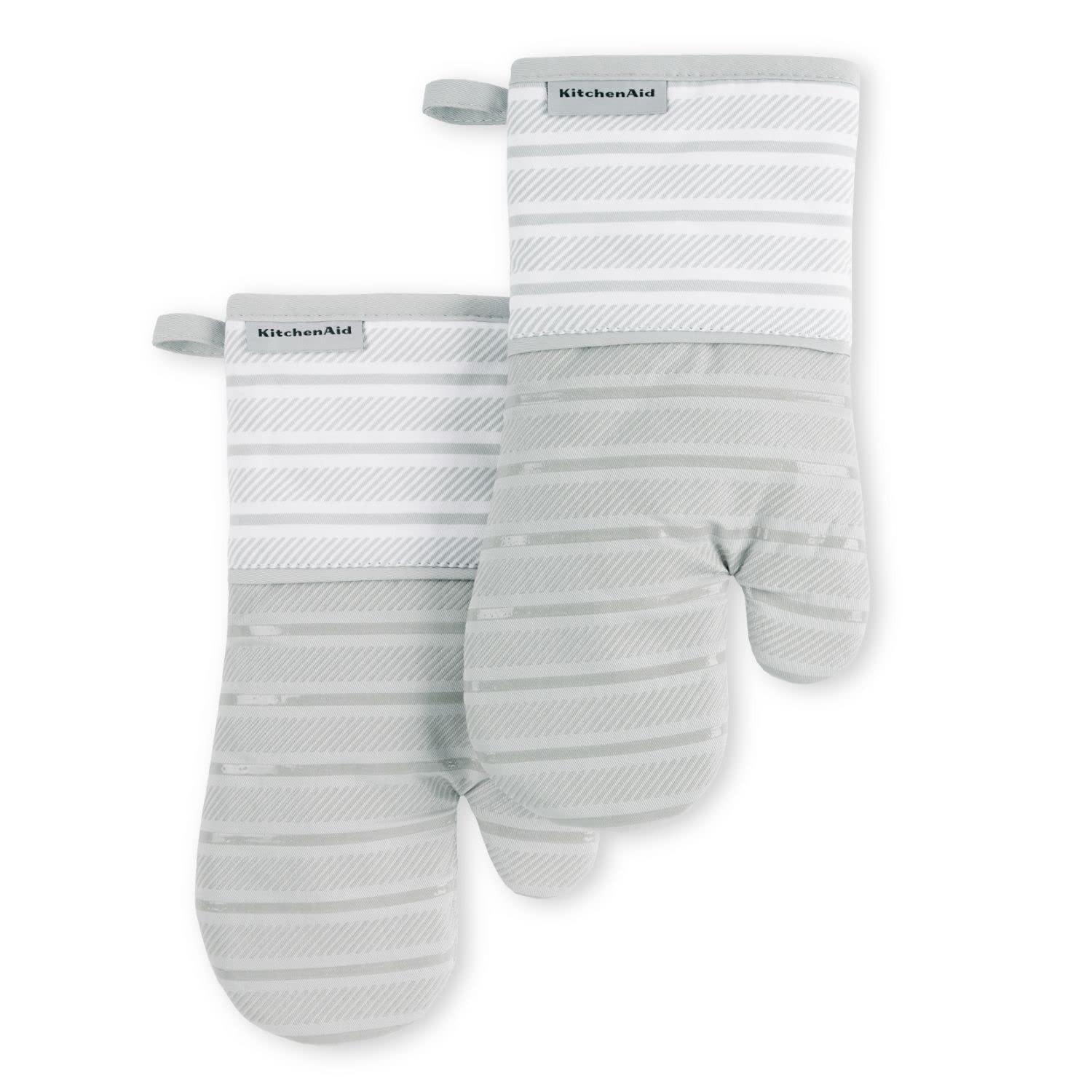 Foto 2 pulgar | Juego De 2 Guantes De Cocina Kitchenaid Albany, Gris Mate, 18 X 33 Cm - Venta Internacional.