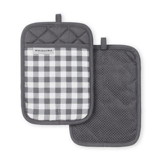Foto 1 | Juego De 2 Soportes Para Ollas Kitchenaid Gingham, Color Gris Antracita - Venta Internacional.