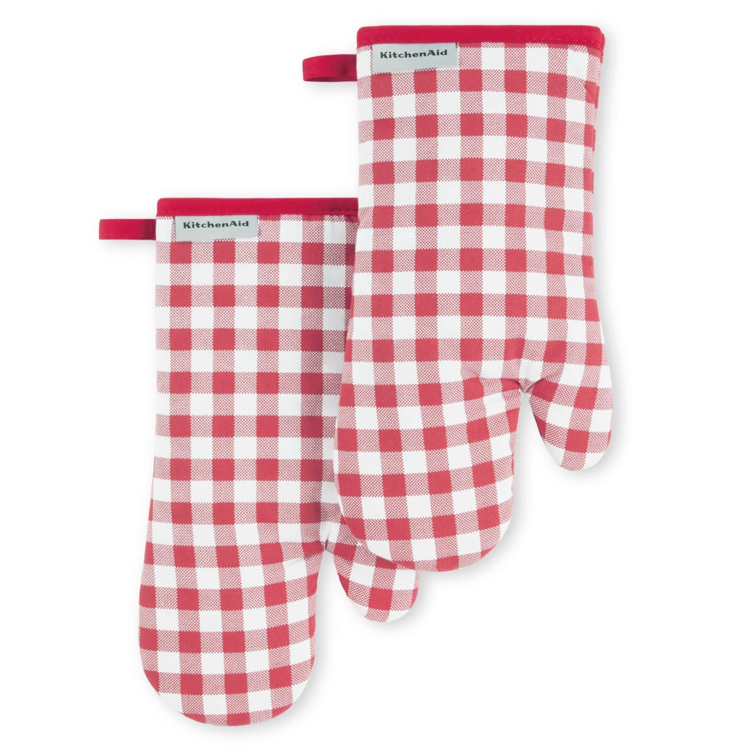 Foto 2 pulgar | Juego De 2 Guantes De Cocina Kitchenaid Gingham Passion Red De Algodón - Venta Internacional.