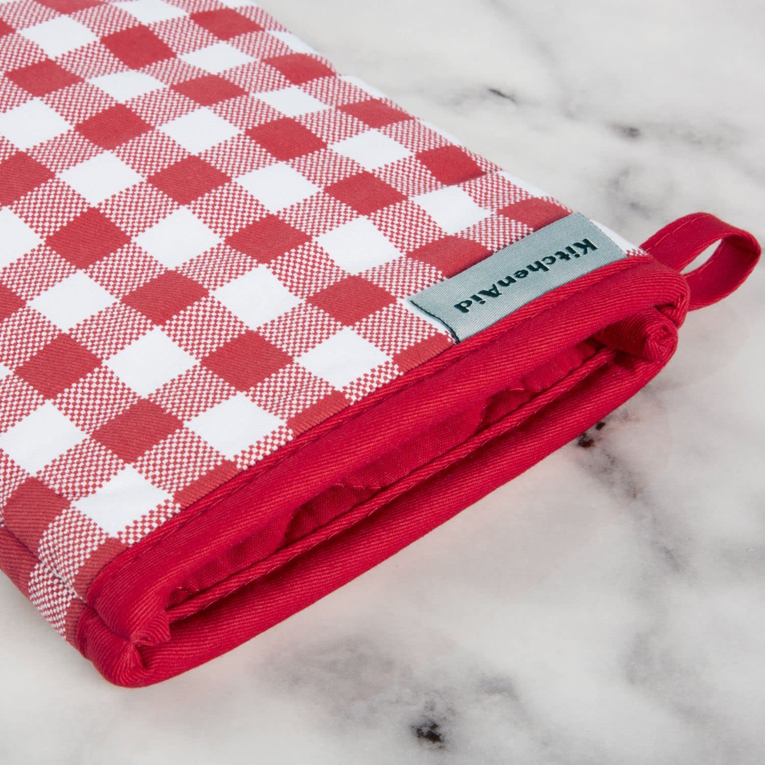 Foto 4 pulgar | Juego De 2 Guantes De Cocina Kitchenaid Gingham Passion Red De Algodón - Venta Internacional.