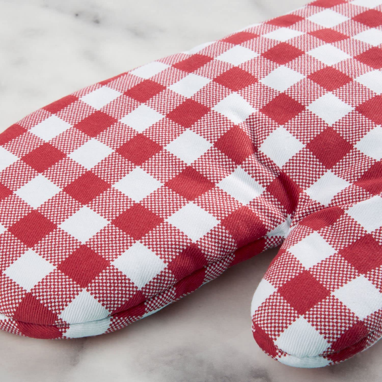 Foto 5 pulgar | Juego De 2 Guantes De Cocina Kitchenaid Gingham Passion Red De Algodón - Venta Internacional.