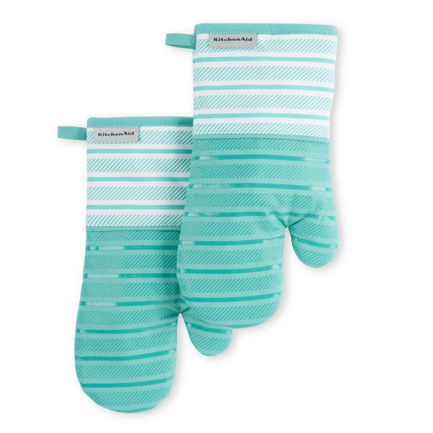 Foto 2 pulgar | Juego De 2 Guantes De Cocina Kitchenaid Albany Aqua Sky, 18 X 33 Cm - Venta Internacional.