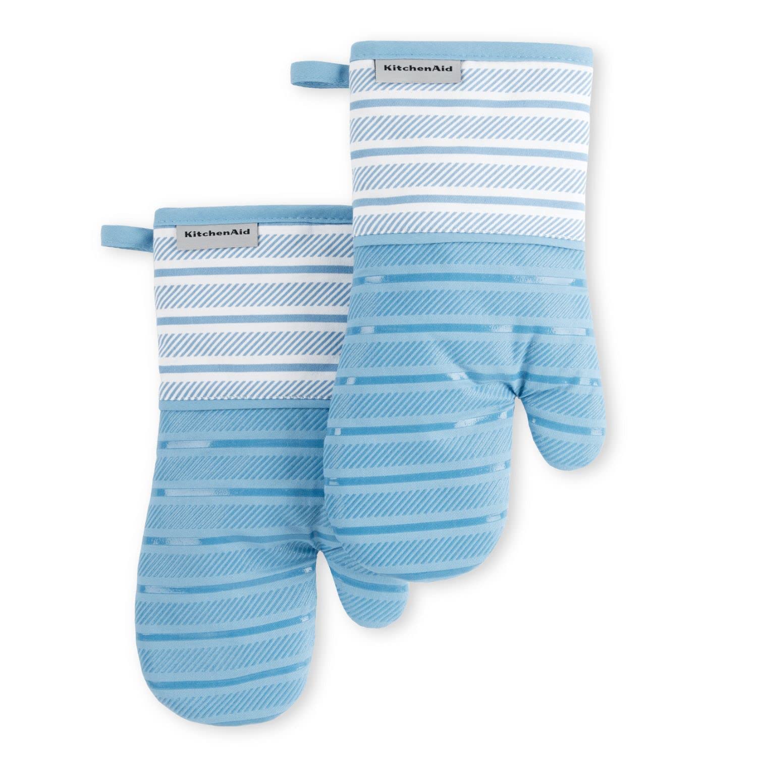 Foto 2 pulgar | Juego de 2 Guantes de Cocina Kitchenaid Albany Terciopelo Azul 18 X 33 cm - Venta Internacional