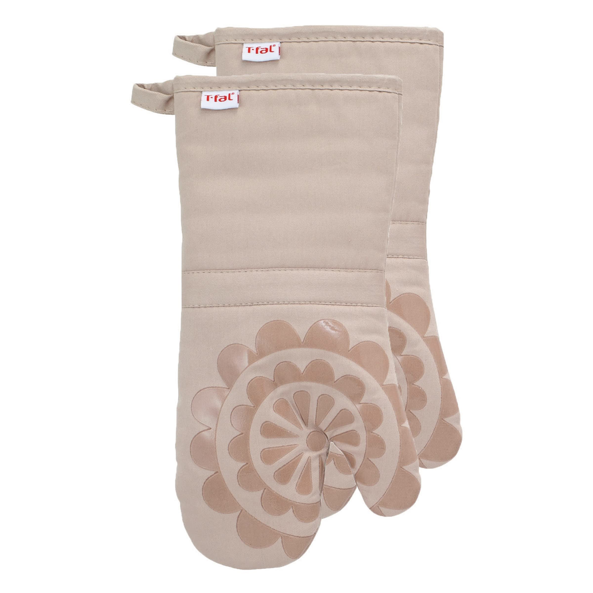 Manopla Para Horno, Diseño De Medallón En Forma De T, 100% Algodón Con Asa De Silicona - Venta Internacional.