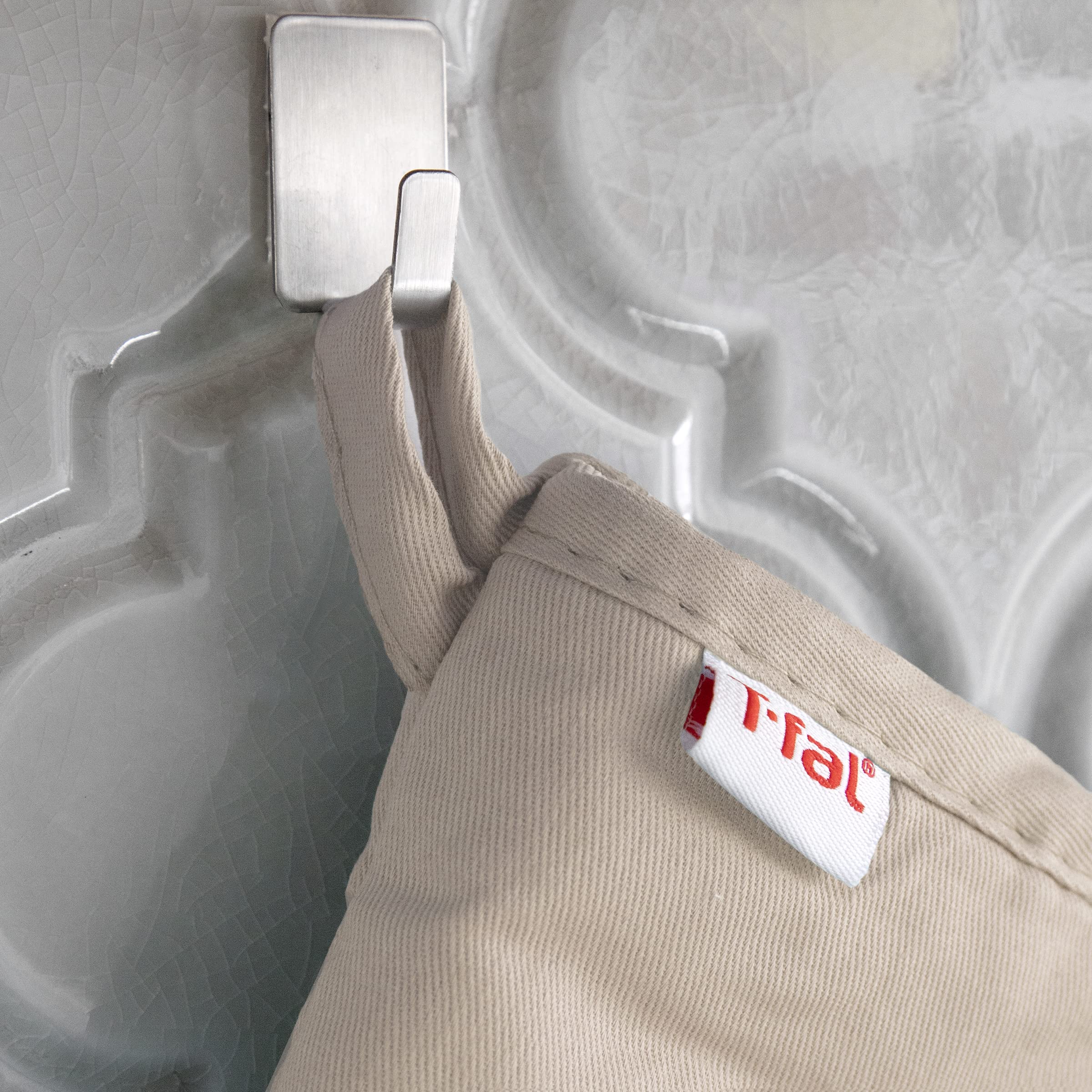 Foto 4 pulgar | Manopla Para Horno, Diseño De Medallón En Forma De T, 100% Algodón Con Asa De Silicona - Venta Internacional.