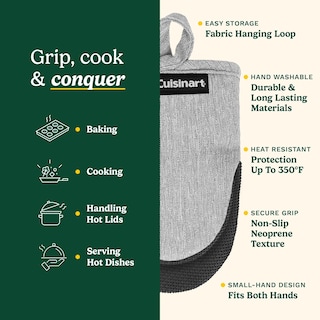 Foto 5 | Guantes de Horno Cuisinart Mini Resistentes al Calor 14 cm x 18 cm - Venta Internacional