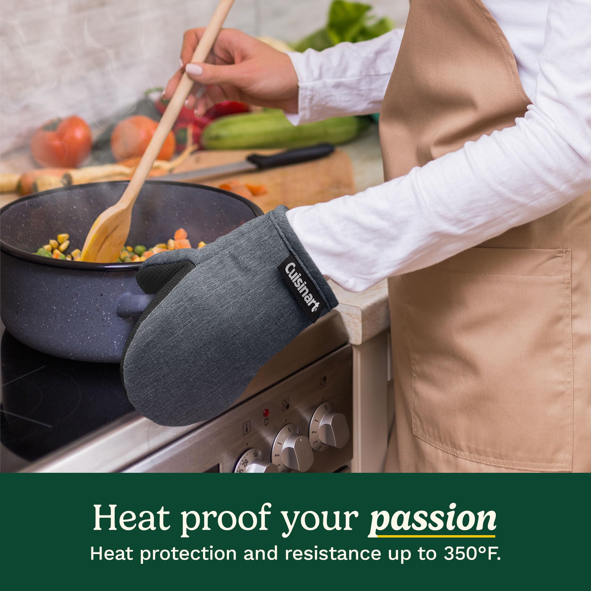 Foto 4 pulgar | Guantes de Cocina Cuisinart Mini Resistentes al Calor 14 cm X 18 cm - Venta Internacional