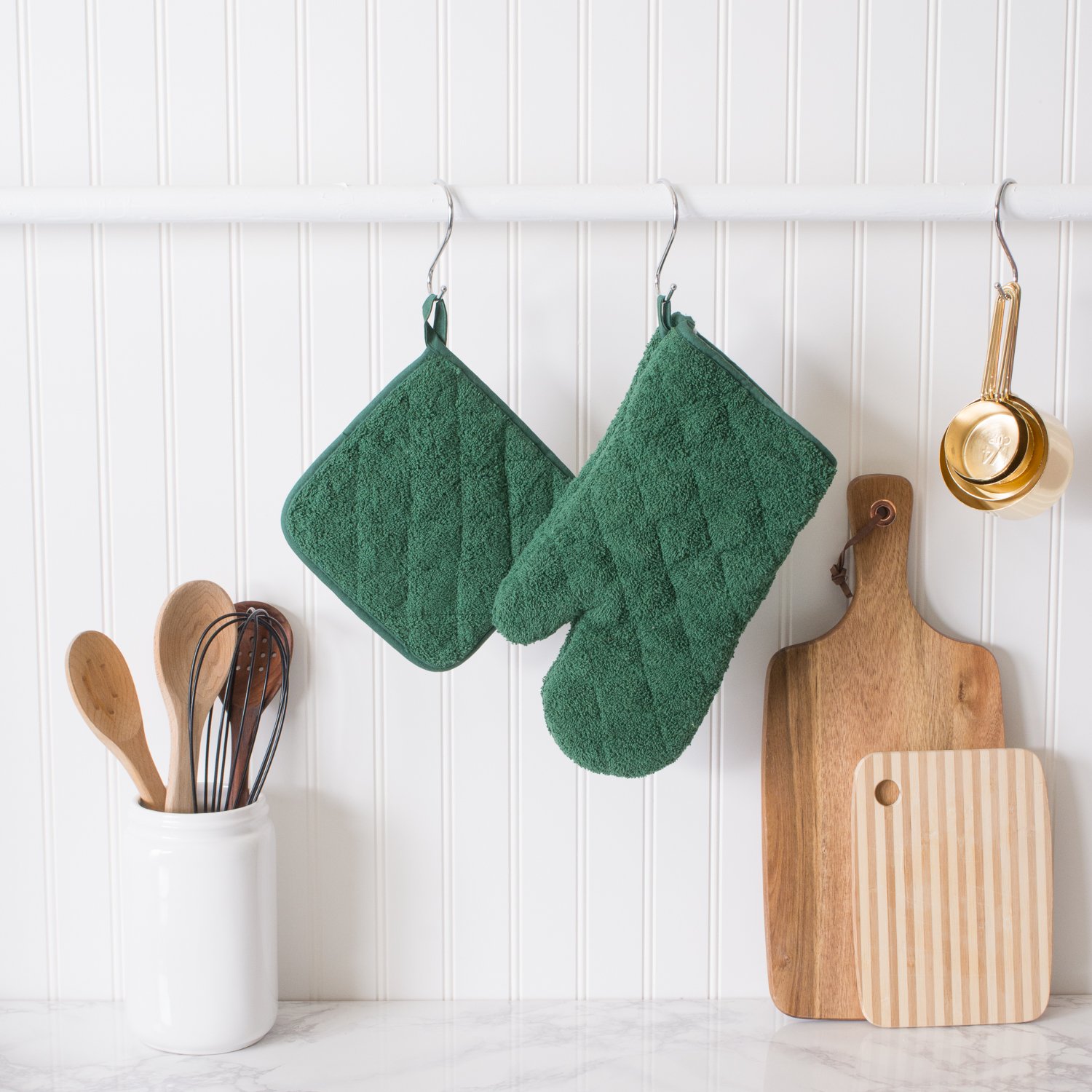 Foto 5 pulgar | Oven Mitt Dii Basic Terry Collection 100% Algodón Verde Oscuro - Venta Internacional.