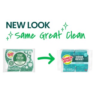 Foto 2 | Esponja Para Fregar Scotch-brite Odor Resist Heavy Duty, Paquete De 6 - Venta Internacional.