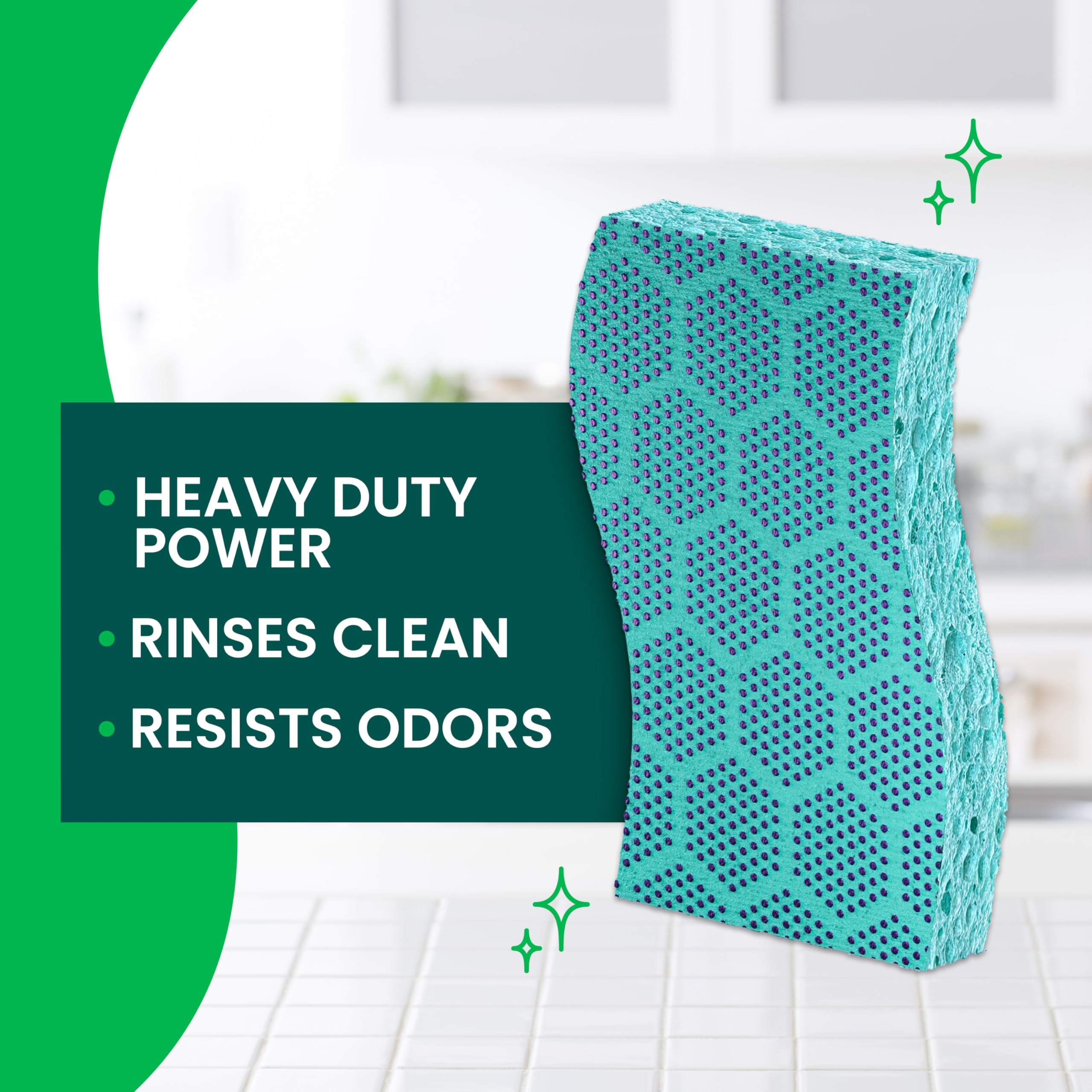 Foto 4 pulgar | Esponja Para Fregar Scotch-brite Odor Resist Heavy Duty, Paquete De 6 - Venta Internacional.