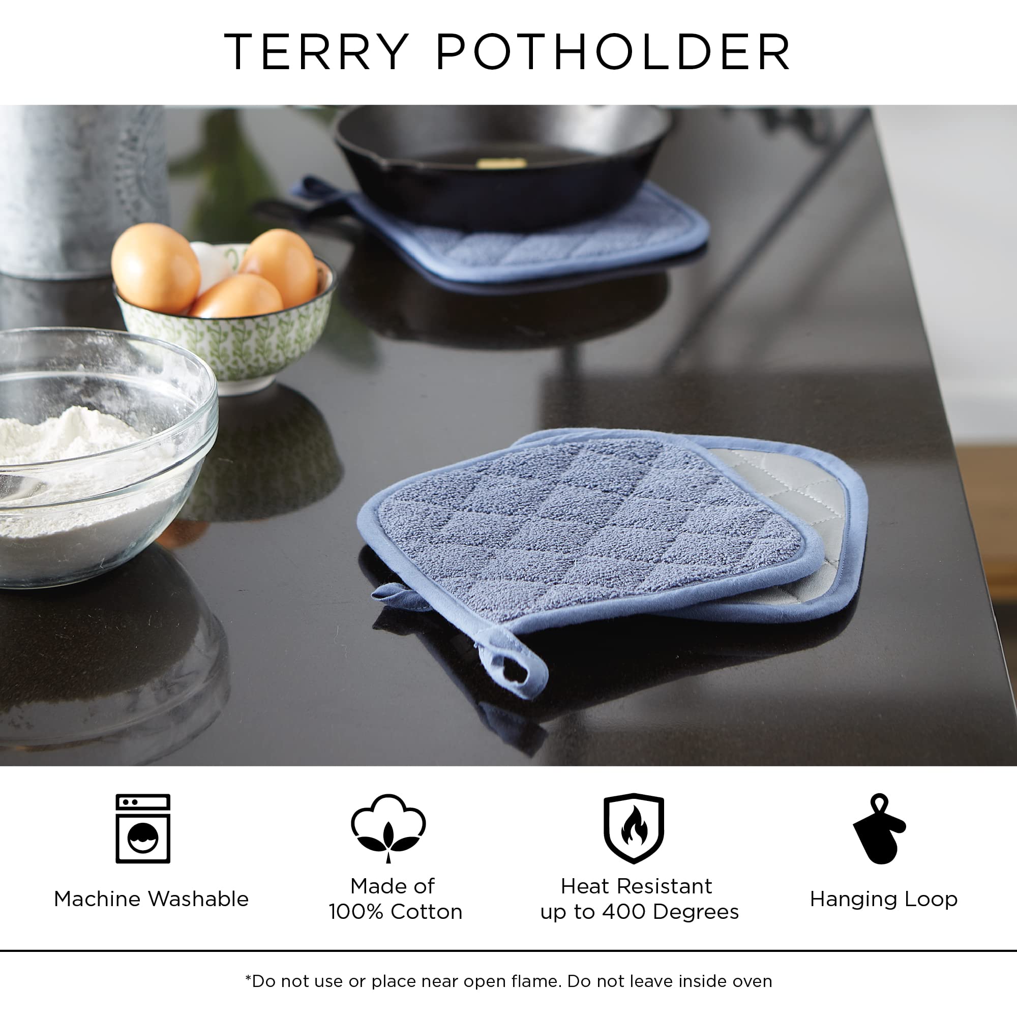 Foto 8 pulgar | Colección Potholder Dii Basic Terry, 100% Algodón, 3 Piezas - Venta Internacional.