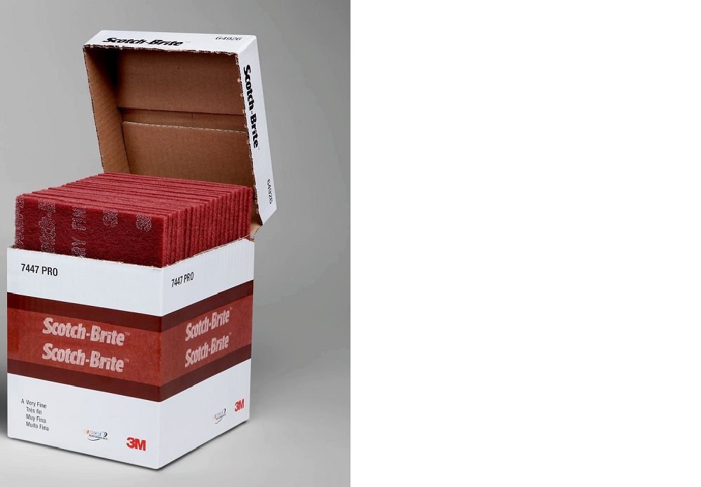 Foto 3 | Almohadillas De Mano 3m Scotch-brite Maroon De Uso General, 6 X 9 Cm (20) - Venta Internacional.