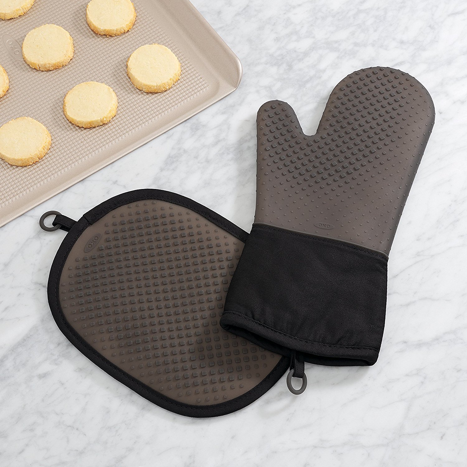 Foto 8 pulgar | Soporte Para Ollas Oxo Good Grips De Silicona Negro Resistente Al Calor - Venta Internacional.