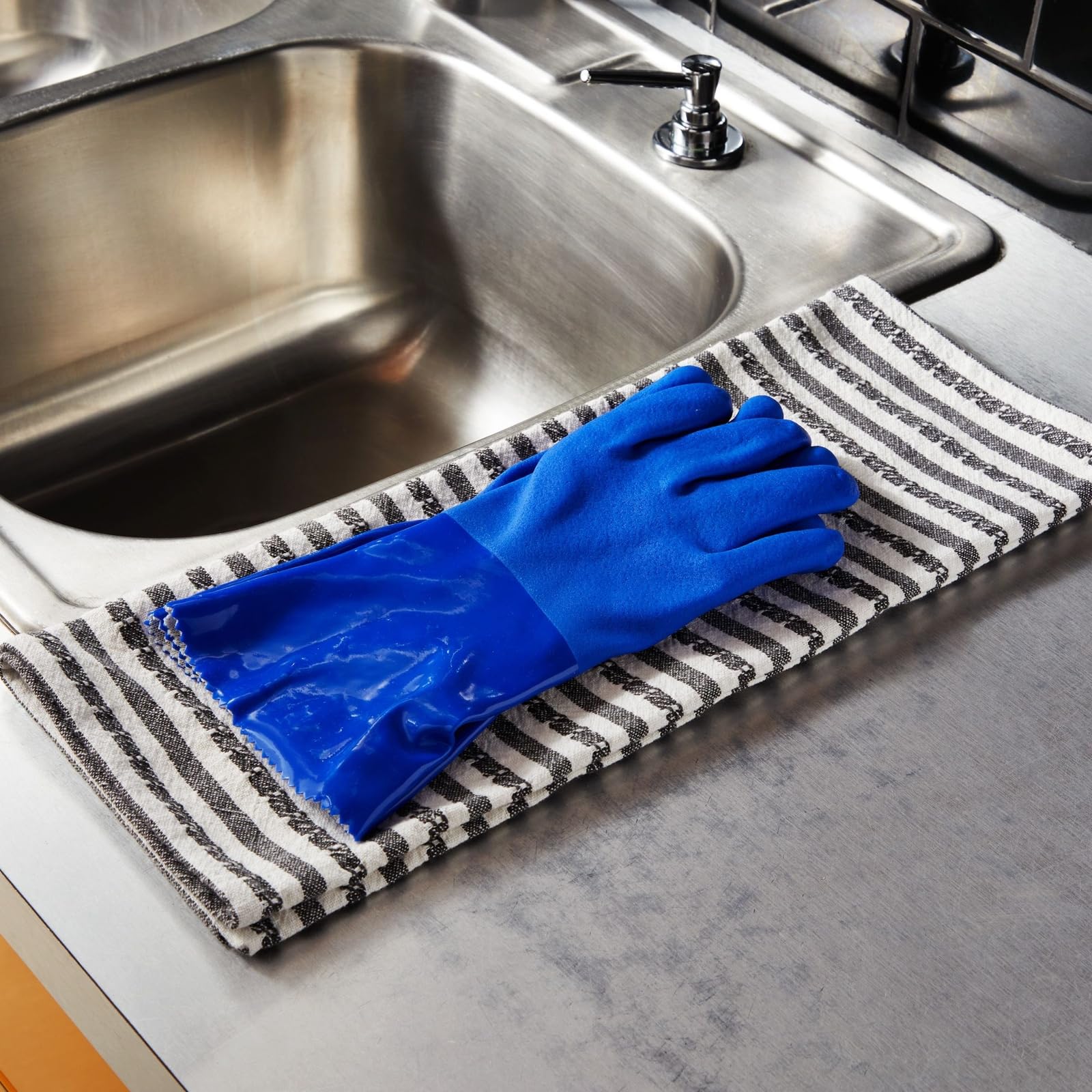 Foto 6 pulgar | Guantes De Limpieza De Goma Juvale Heavy Duty Para Cocina, Color Azul - Venta Internacional.