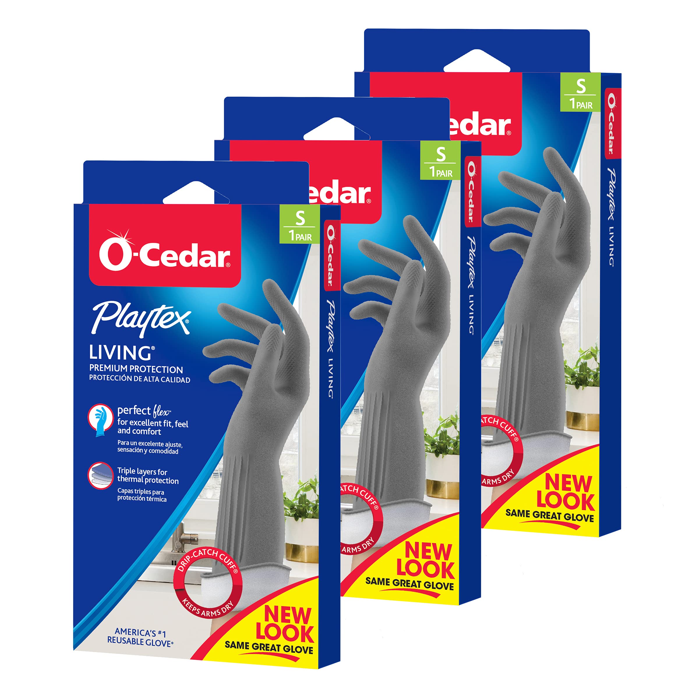 Foto 2 pulgar | Guantes De Limpieza Playtex Living De Goma Reutilizables Pequeños, Paquete De 3 - Venta Internacional.