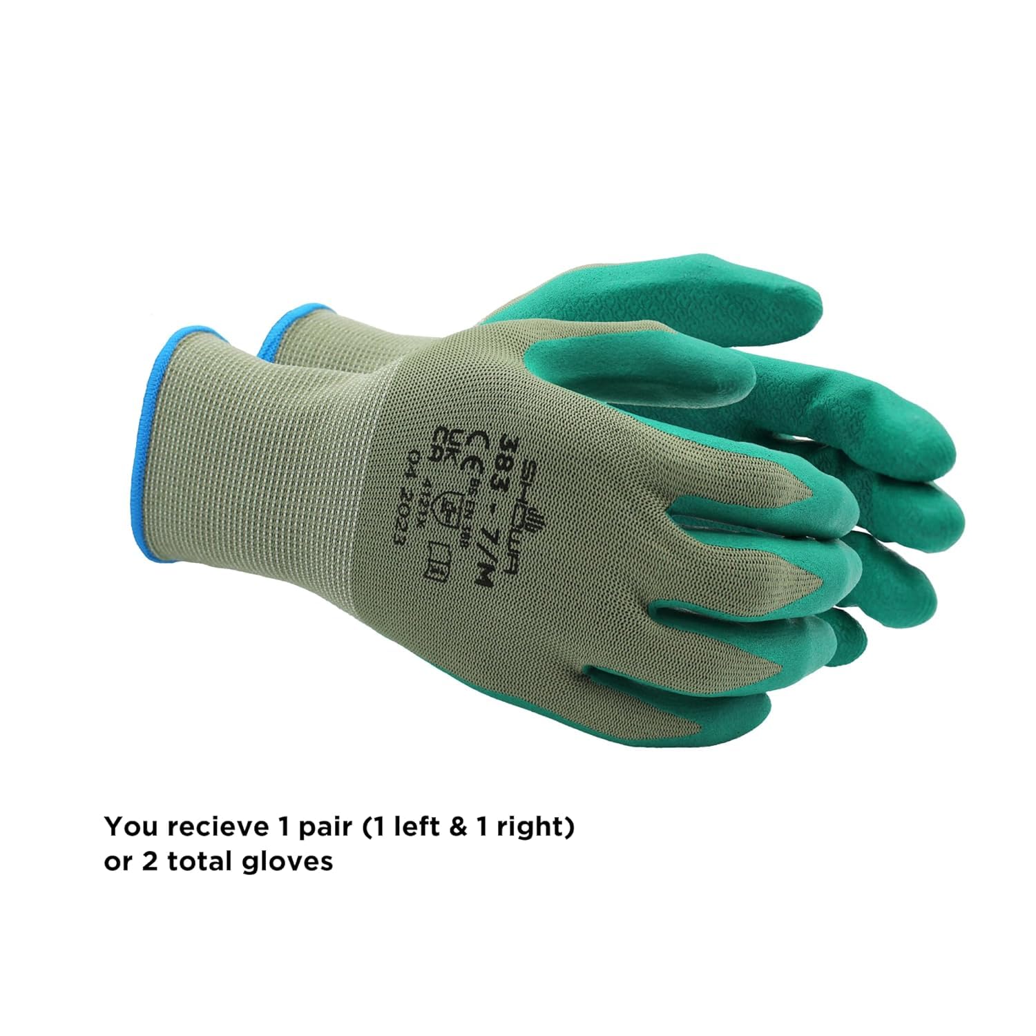Foto 3 | Guantes De Trabajo Showa 383 Sostenibles Con Revestimiento De Palma De Nitrilo Ebt - Venta Internacional.