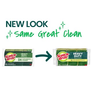 Foto 2 | Esponja Para Fregar Scotch-brite Heavy Duty, Paquete De 9, Dura 3 Veces Más - Venta Internacional.
