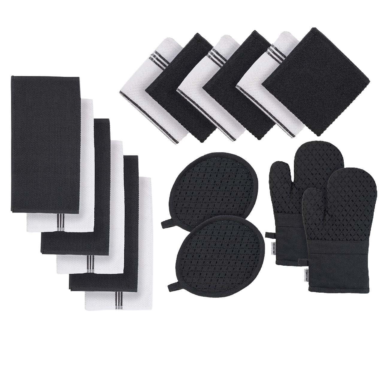 Foto 3 pulgar | Set De Paños De Cocina Y Paños De Cocina Lane Linen  16 Unidades  Color Gris - Venta Internacional.